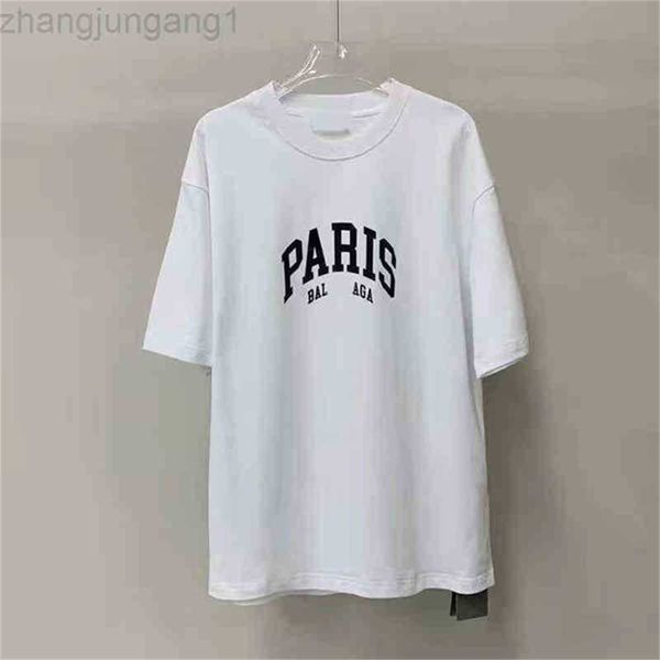 

designer graffiti balanciagas cursive signature t shirt smiling sport printed brand men women tshirts front letters woman shirts hoodies siz, White;black