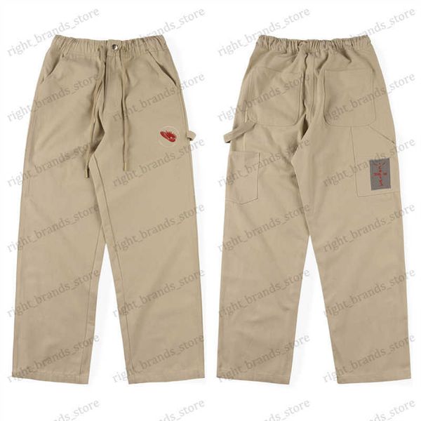 

men's pants new streetwear pants men women embroidery zipper sweatpants loose straight joggers tooling pants t230707, Black