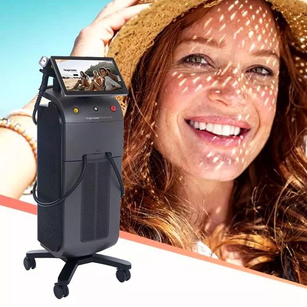 

oem 2 handle diode laser hair removal 755 808 1064 laser hair removal machine 808nm laser hair removal price, Black
