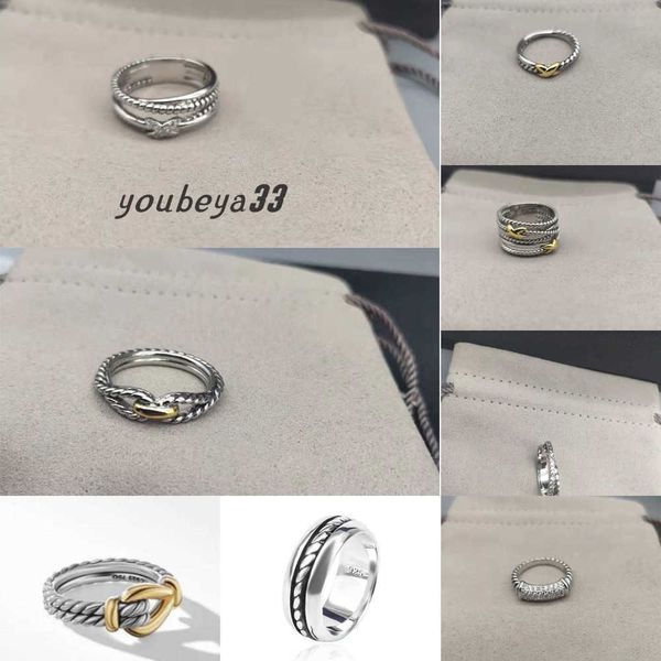 

fashion ring for love braided men double ladies jewelry layer designer trendy womens x rings couple birthday party gift, Silver