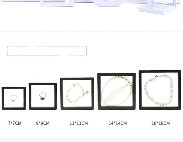

mix jewelry transparent pe film display box packing boxes017542742, Black;white