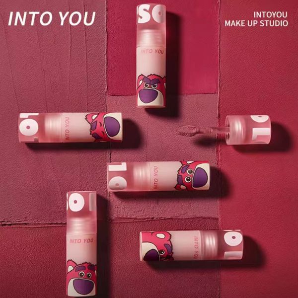 

lip gloss into you strawberry bear series lip mud matte finish velvet lipstick lip lacquer 230706