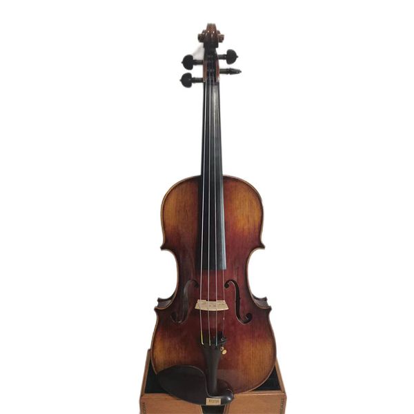 

master 4/4 violin hopf model solid flamed maple back spruce hand carved 2726