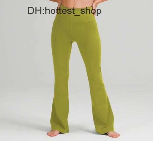 

lemon s fitness lu running street women yoga pants groove flares high waist tight belly sports workout nine minutes pant 1 hf1v7348370, Black