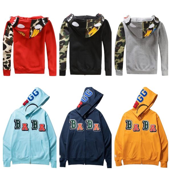 

designers sharks hoodies hip hop hoodie shark hoodie fashion designer trend shark hoodies hoodie casual sweatshirt asia size s-5xl, Black