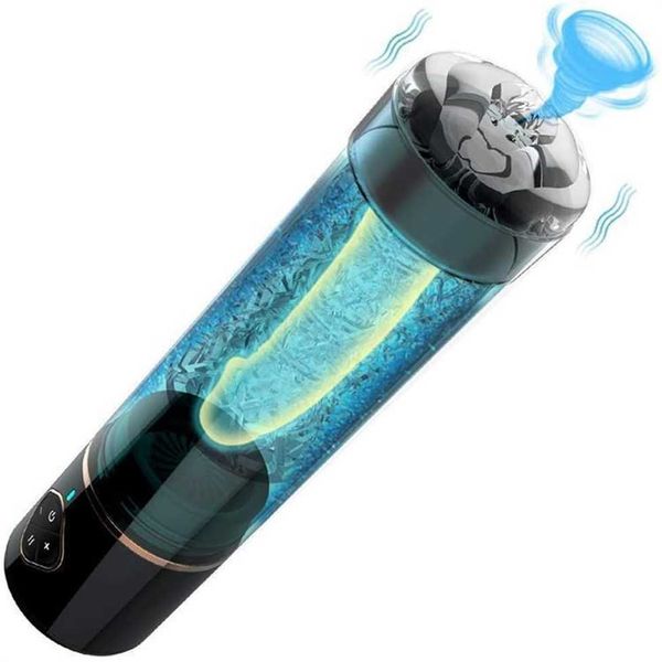 

men's electric magnetic telescopic qinglong aircraft cup multi frequency vibration pulse training toy us onlines