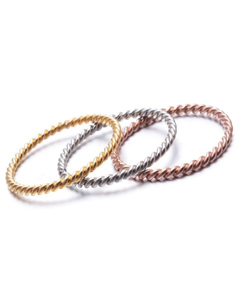 

korean version of the selling titanium steel spiral rose gold female ring meticulous elegant charm jewelry whole pos7566916, Silver