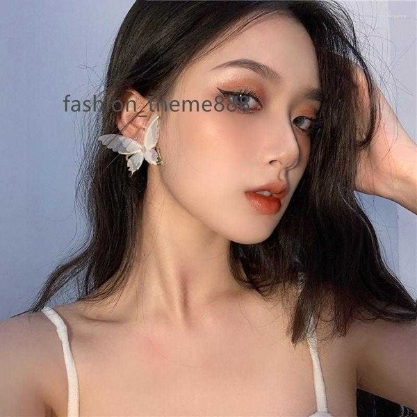 

dangle earrings 2023 fashion elegant delicate romantic hollow mesh butterfly stud female jewelry gift 1 pair, Silver