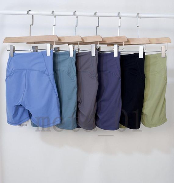 

yoga shorts womens wear align sports high waist tight short woman stretch five pants running fitness sport leggings5644373, White;black