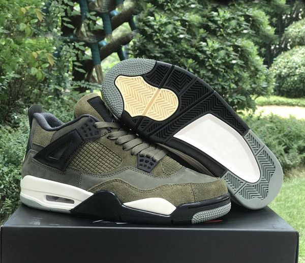 

authentic quality 4 craft medium olive mens basketball shoes 4s medium olive/pale vanilla-khaki- black sail outdoor sports sneakers fb9927-2