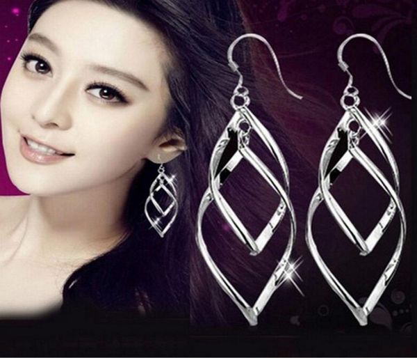 

1 pair women silver plated dangle ed leaf big dangle earrings for women hoop ear stud jewelry wedding jewelry7098595