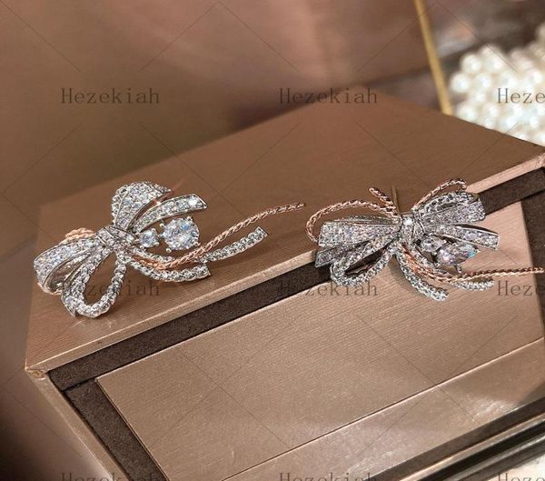 

hezekiah 925 pure silver earrings butterfly eardrop temperament lady dance party highend quality luxury fashion bow earrings5700530, Golden