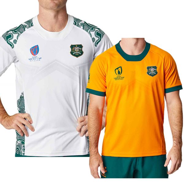 

2023 2024 australia rugby jersey home away rugby shirt men's t-shirts custom name s-5xl, White;black