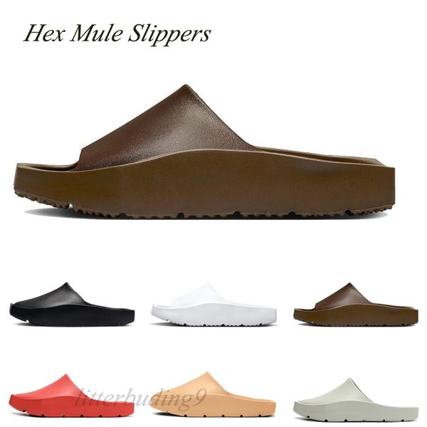

2023 luxury hex mule designer beach platform slippers sandals for women fashion summer ladies casual slides shoes eur 36-45, Black