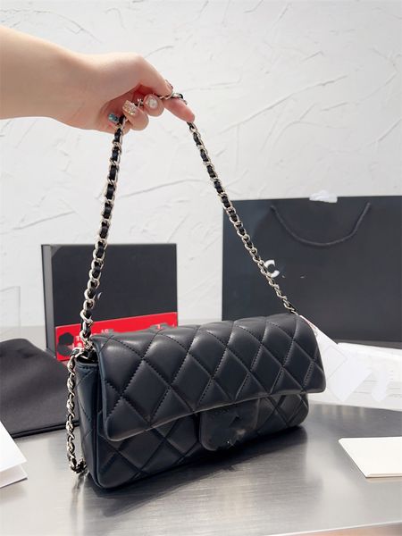 

new color designer shopping crossbody plaid soft shoulder bag women's crossbody bag classic chain tote leather buckle size 25cm