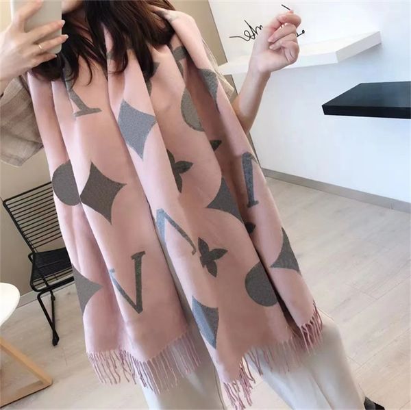 

Echarpe Silk Scarf 2023 Designer Cashmere Women New Fashion Autumn Winter Warm Shawl Scarf Hot Clothin