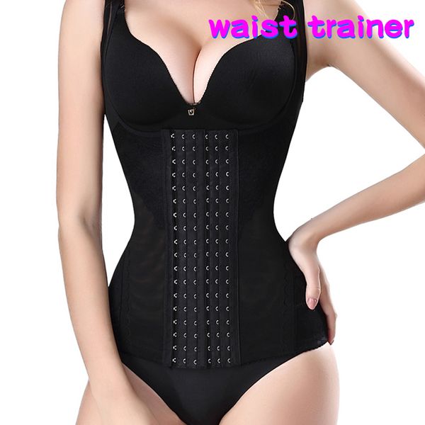 

womens shapers waist trainer body shaper slimming sheath woman flat belly tummy fajas postpartum girdles control corsets for women binders b, Black;white