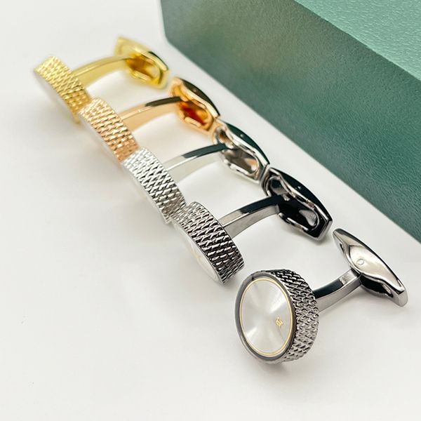 

lan rox cufflinks for men classic french cuff links shirt accessories luxury jewelry wedding gifts, Silver