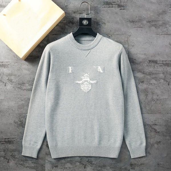 

2023 male designer l sweater pullover men's hoodie long sleeve knit sweater plaid embroidery printed letter men's clothing winter, White;black