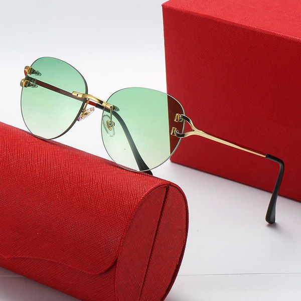 

fashion sunglasses new kajia frameless large frame for male and female pilots fashionable trendy personalized glasses 3ra4h, White;black