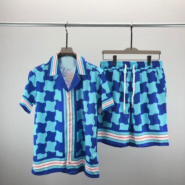 

men's tracksuits holiday tracksuit summer harajuku outfits set floral print beach shorts short shirts for men hawaiian ropa camisas i, Gray