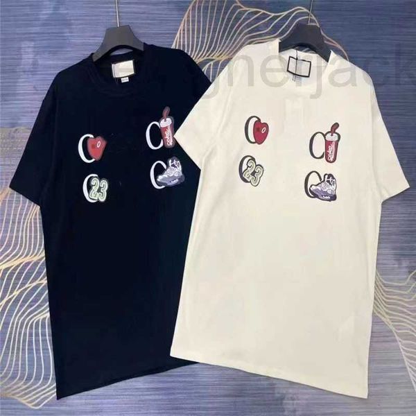 

men's t-shirts designer mens t shirt summer cartoon printed letters short sleeved ins men women oversized t-shirt loose tee ooev, White;black