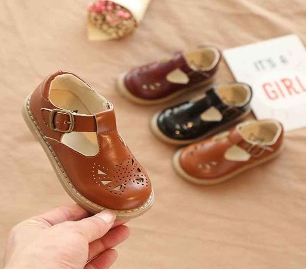 

new children toddler baby little girls boys summer hollow leather shoes for girls kids retro dress shoes 1 2 3 4 5 6 7 years new l6386381, Black