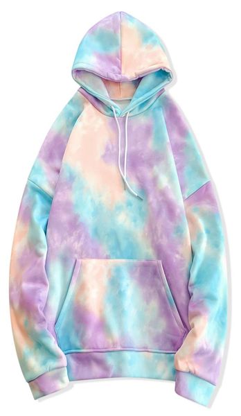 

mens hip hop hoodies sweatshirts pocket tie dye pullover hoodies korea style oversized hoodies male streetwear9470040, Black