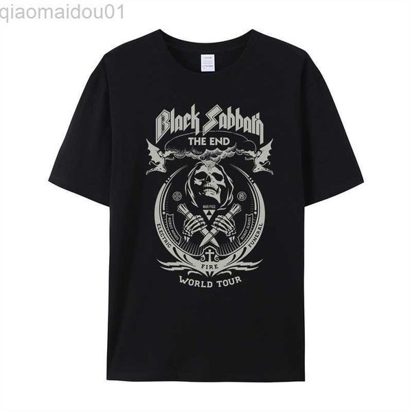 

men's t-shirts black t shirt sabbath the end mushroom cloud mens black t shirt (medium) l230707, White;black