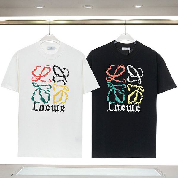 

2023 summer cotton graphic letter print men's casual t-shirts crew neck short-sleeve breathable fashion men's tees fb026, White;black