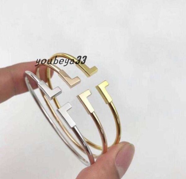 

have and original box brand t designer bracelets bangle for mens and women for engagement wedding couples lovers gift luxury jewelry, Black