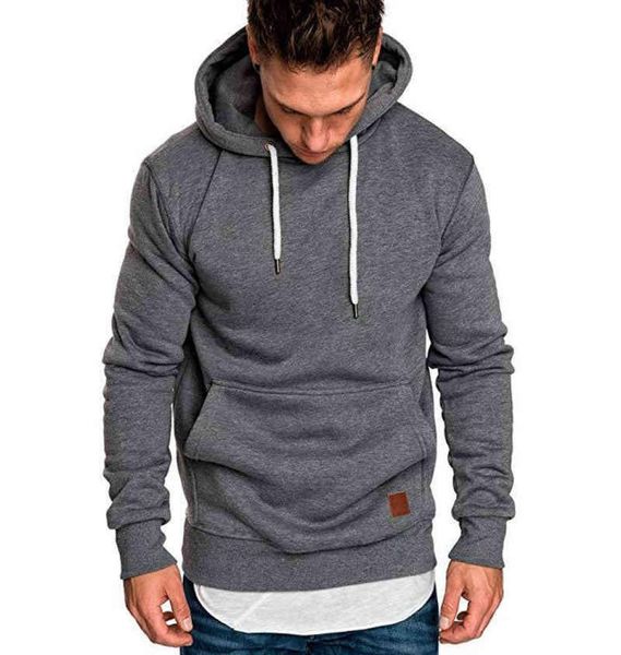 

winter men hoodies sweatshirts male casual hoodie warm with pocket pullover cotton hooded solid hat 862112, Black