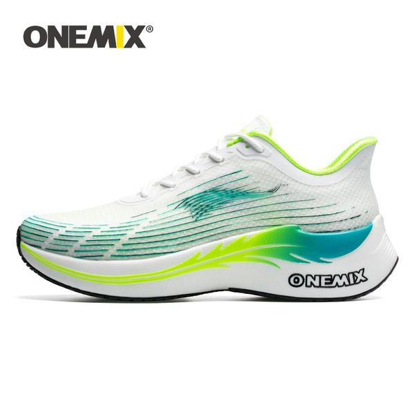 

pants onemix 2023 carbon plate running shoes for men breathable racing sport shoes casual soft new trend outdoor male walking sneakers, Black