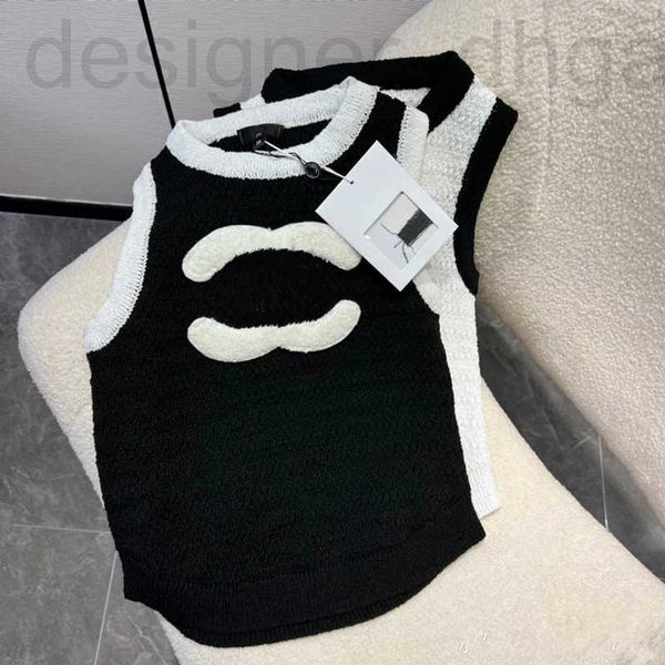 

women's tanks & camis designer fashion brand tank 2023 luxury new sweater nail bead letter 2 c embroidery sleeveless leisure yoga chann, White