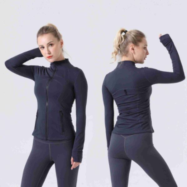 

women's fashion spring and autumn tight-fitting thin sportswear training running gym yoga solid color cardigan jacket 2023top