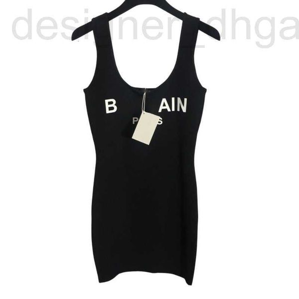 

urban dresses designer 23ss women's designer dress knits shirts with letter pattern girls milan runway tank a-line bodycon sleeveless h, White;black