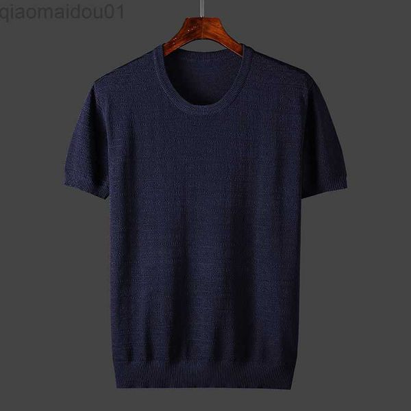 

men's t-shirts 2021 new fashion summer men t-shirt knitted hollow out men's sweater solid color large size pullover slim knitted t, White;black
