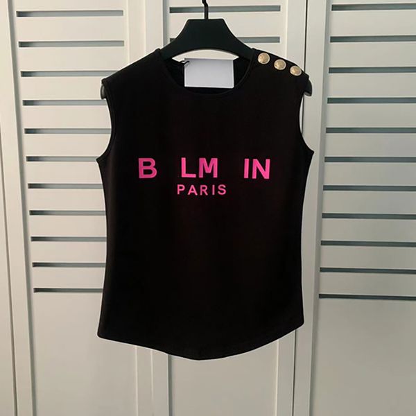 

t-shirt fashion blouse for women designer sleeveless round neck b letter tee summer shirts clothes vacation daily casual cookouts, White