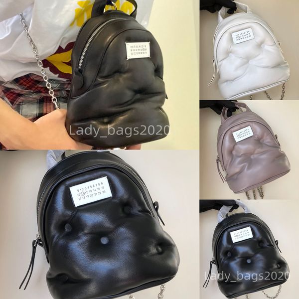 

mm6 backpack bag mini cloud pillow bags underarm hobo handbag sheepskin women chain strap shoulder niche design luxury designer purse