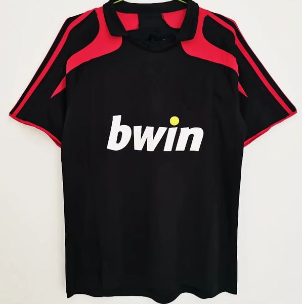 

2007 2008 retro shirts home soccer jerseys ronaldinho maldini pirlo shevchenko baggio vintage classic camiseta maillot football shirt milans, Black;yellow