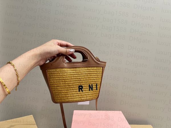 

marn lafite grass bag mirror quality 10a bucket bag mini women handbag fashion holiday bag luxury designer bag embroidery letter oblique str