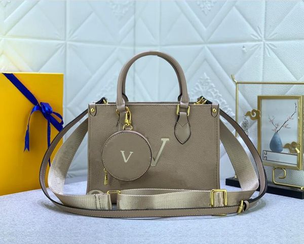 

luxurys designers bag handbags women messenger bags onthego sac plat monograms embossing small tote shoulder crossbody bag wallet backpack q