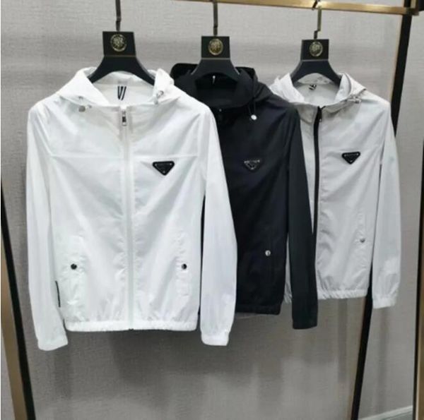 

original style fashion designer men's thin jackets trendy slim hooded jacket couples classic trend zipper long sleeve slim fit sports h, Black;brown