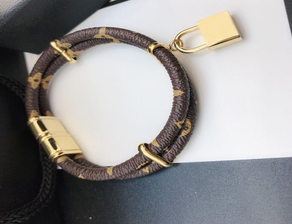 

23ss 2color brand designers men women bangle bracelet famous presbyopia 18k gold plated old flower lock stainless steel jewelry le9829019, Black