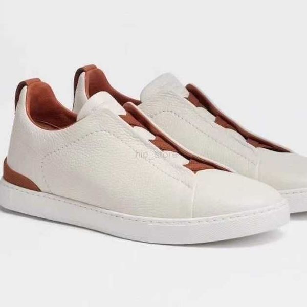 

new zegna slip on men's casual sneakershigh grade zegna men's shoes are classic and simple, Black
