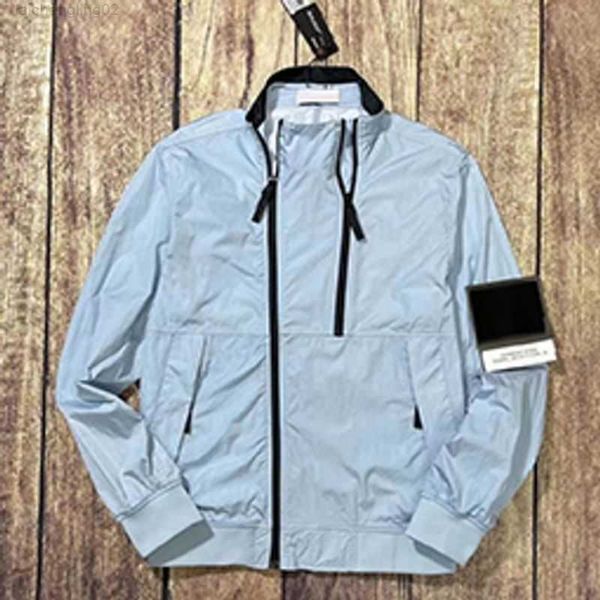 

the men air hooded jacket windbreaker zipper hoodies patchwork jackets stone running sports hoody jogger casual island coatzc4q, Black;brown