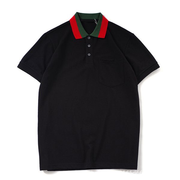 

men's polo collar classic street casual t-shirt with woven black 3m reflective stripe stitching embroidery for comfort luxury logo meta, White;black