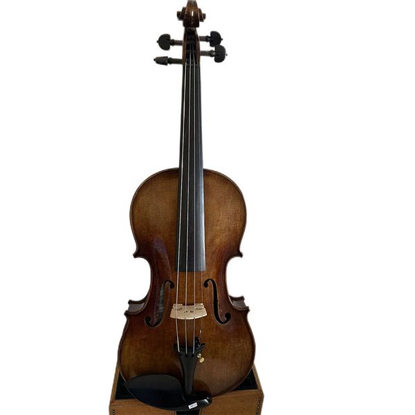 

master 4/4 violin solid flamed maple back spruce hand carved k3073