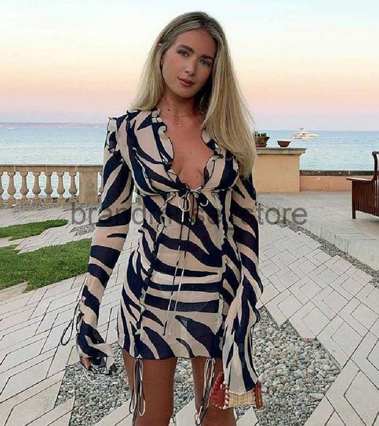 

casual dresses yiiciovy women's blue striped see-through bikini cover-ups lace up v-neck beachwear bathing dress cover-ups swimwears 20, Black;gray