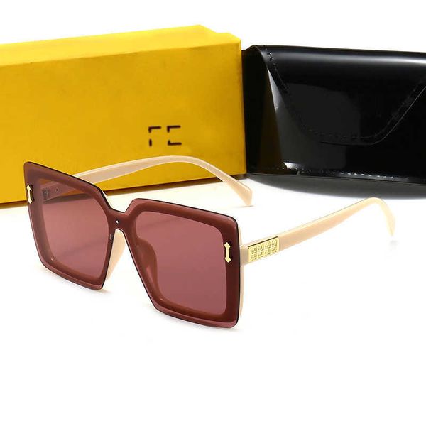 

new designer fd sunglasses pattern luxury brand men womens polarized strong light oversized drive uv proof gradient sunglass, White;black